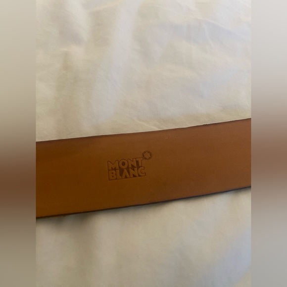 Montblanc Ostrich Pattern Gold Tone Buckle Belt - Picture 4 of 9